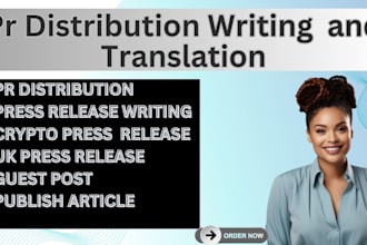 do pr distribution and writing submit pr on crypto media site