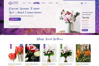 design a profitable flower website, flower shopify store, florist website