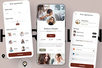 build saloon booking app, spa appointment booking app, hair stylist booking app