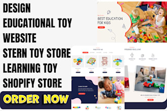 design educational toy website stern toy store learning toy shopify store