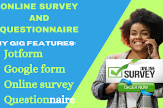 1000 respondents to fill online surveys, create a market research survey