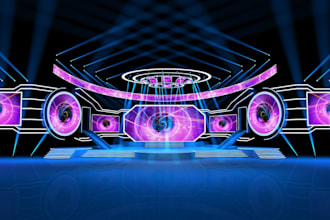 craft 3d interior stage design,event,theatre stage,concert,set,virtual studio,VR