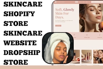 design skincare shopify store skin care website skin care dropshipping store
