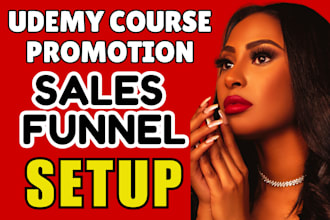 run udemy course marketing, udemy course promotion, udemy sales funnel page