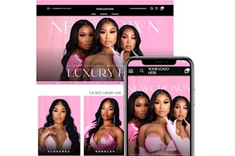 design hair extension website, beauty website, spa website, salon website