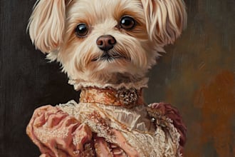 create watercolor pet portrait