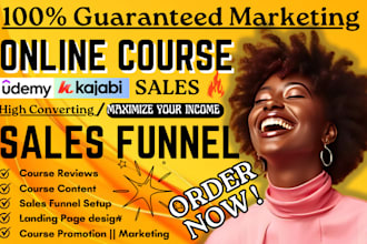 udemy online course promotion circle community thinkific kajabi sales funnel