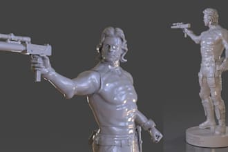 3d articulated action figure 3d toy model design miniature tabletop dioramas stl