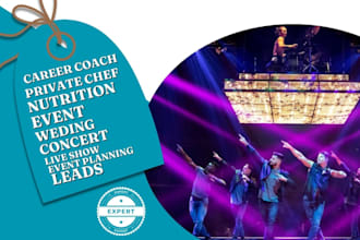 generate private chef nutrition event wedding live concert party planning leads