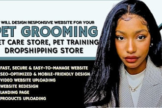 pet grooming website, pet care website, pet training website, pet grooming store