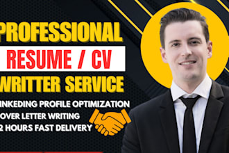 offer and upgrade professional resume writing, cover letter, linkedin
