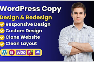 design, duplicate, copy, or revamp wordpress website with elementor