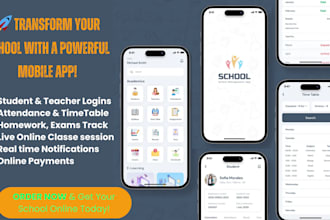 create a school mobile app for online learning and management