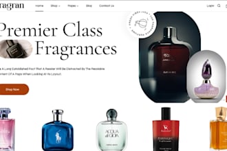 build perfume shopify fragrance website cosmetics store ecommerce store