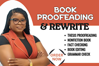 fact check, proofread, check grammar, edit, plagiarized ebook or nonfiction book