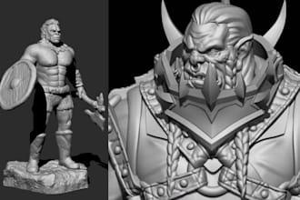 sculpt 3d miniature,3dmodel,3d warhammer,statue, tabletop,figurine for 3d print