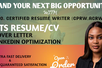 write fully optimized resume, CV, cover letter and linkedin