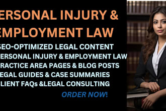 write content for personal injury law firms and employment