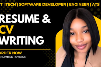 write professional IT tech resume CV cover letter for developers and engineers