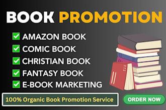 viral amazon book promotion, comic, kindle book advertising and ebook marketing