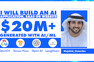 create ai saas, ai app, ai website for your business