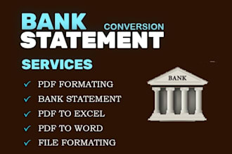 convert pdf statement conversion to excel csv