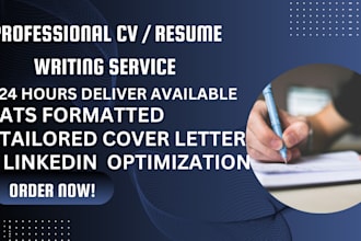write professional resume writing cover letter and optimize linkedin