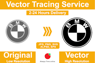convert raster to vector tracing, dxf, svg, ai, eps, PDF