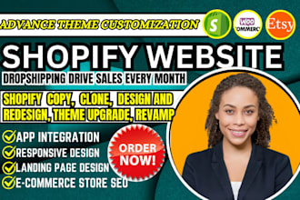 shopify website redesign clothing dropshipping baby store pod design SEO