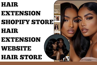 design hair extension shopify store hair extension website hair extension store