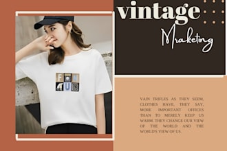 design retro, vintage, poster design, banner to grow your brand
