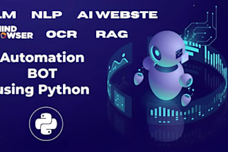 build ai automation bots, chatbots, web scrapers, saas ai ocr apps with python