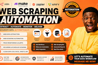 build web scraping automation for data extraction and monitoring