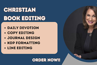edit and format christian book daily devotion self help prayer journal design