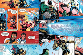 draw graphic novel superhero comic book illustration comic cover page marvel dc