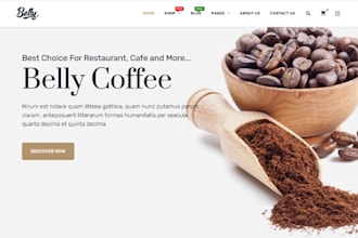 design private label coffee shopify coffee store coffee matcha herbal website
