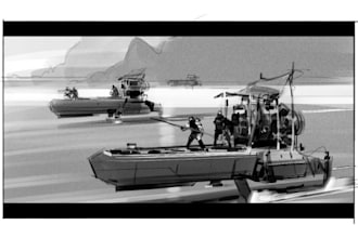 draw storyboard for your animated film, TV show or commercial purpose