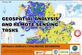 do your gis, spatial analysis using  arcgis, qgis