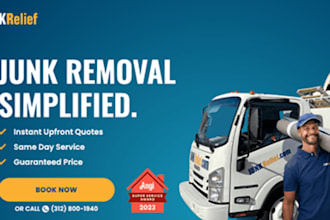 design junk removal website, landscaping website, cleaning service website