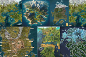 fantasy map illustration ttrpg map world map design festival and event map