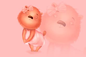 make cute children storybook illustration picture book with good storytelling