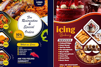 do an amazing menu design, food design, restaurant menu design, food menu design