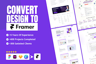 design landing page in framer UI UX design, figma to framer