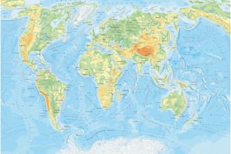 recreate a map, design a vector map, city map, event map in illustrator