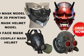 sculpt 3d mask model 3d helmet 3d cosplay helmet mask facemask for 3d printing