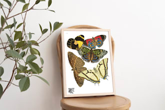 place your artwork or posters into framed picture mockups