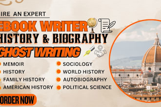 be your history and biography ghostwriter, memoir autobiography american history