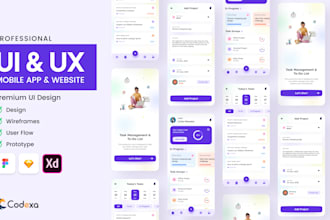 do modern UI UX design for mobile app and website in figma