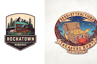 luxury travel and hotel rental adventure logo design