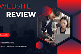 review your website, facebook, page and follow